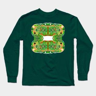 green leaves ancient spacecraft ecopop Long Sleeve T-Shirt